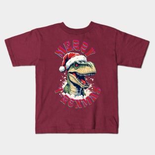 Merry T-Rexmas Funny Tee Kids T-Shirt